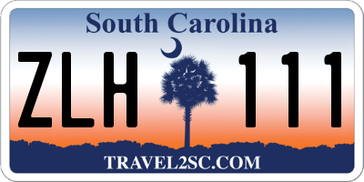 SC license plate ZLH111
