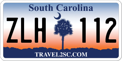 SC license plate ZLH112