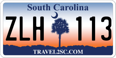 SC license plate ZLH113