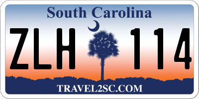 SC license plate ZLH114