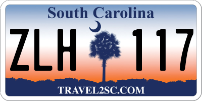 SC license plate ZLH117