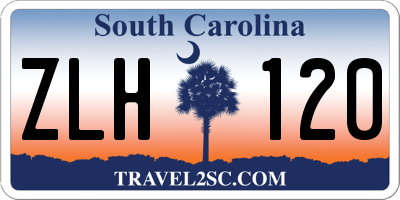 SC license plate ZLH120
