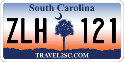 SC license plate ZLH121