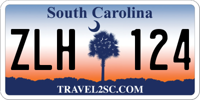 SC license plate ZLH124