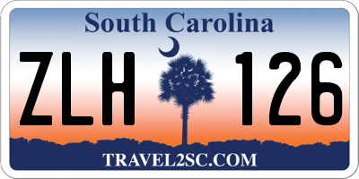 SC license plate ZLH126