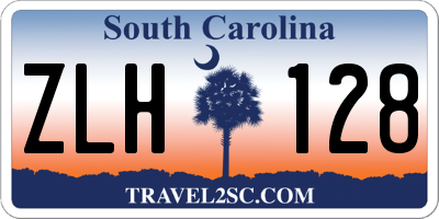 SC license plate ZLH128