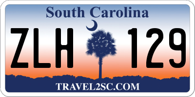 SC license plate ZLH129