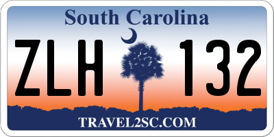 SC license plate ZLH132