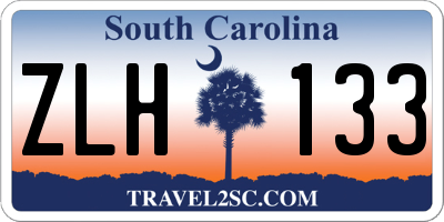 SC license plate ZLH133