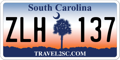 SC license plate ZLH137
