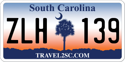 SC license plate ZLH139