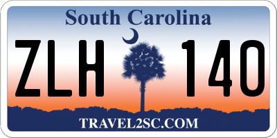 SC license plate ZLH140