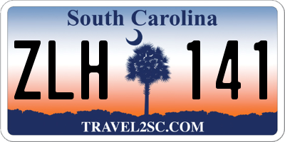 SC license plate ZLH141