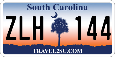 SC license plate ZLH144