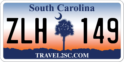 SC license plate ZLH149