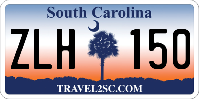 SC license plate ZLH150