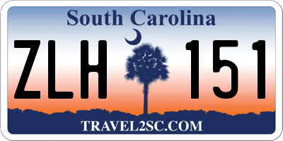SC license plate ZLH151