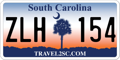 SC license plate ZLH154