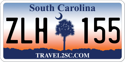 SC license plate ZLH155