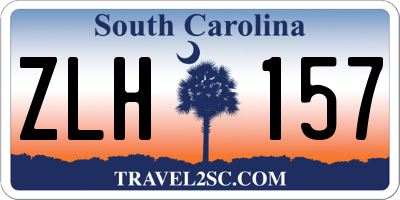 SC license plate ZLH157