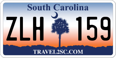 SC license plate ZLH159