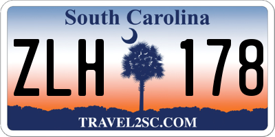 SC license plate ZLH178
