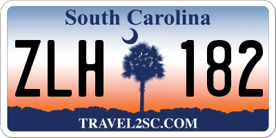 SC license plate ZLH182