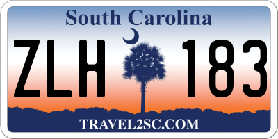 SC license plate ZLH183