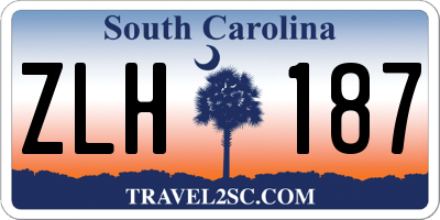 SC license plate ZLH187