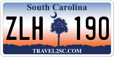 SC license plate ZLH190