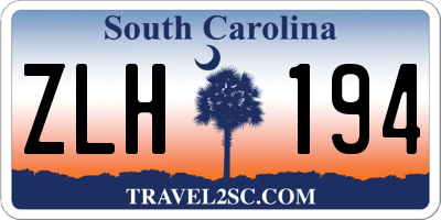 SC license plate ZLH194