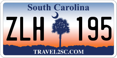 SC license plate ZLH195
