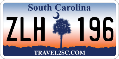 SC license plate ZLH196