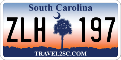 SC license plate ZLH197