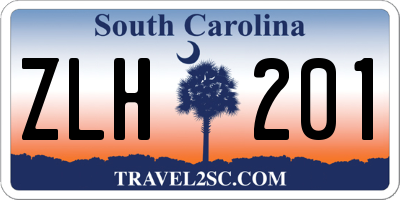 SC license plate ZLH201