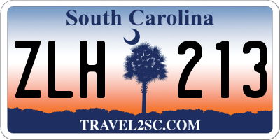 SC license plate ZLH213