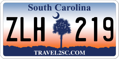 SC license plate ZLH219