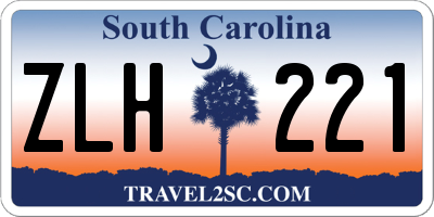 SC license plate ZLH221