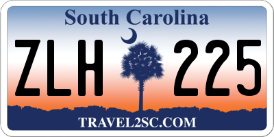 SC license plate ZLH225
