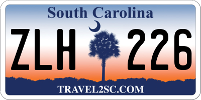 SC license plate ZLH226