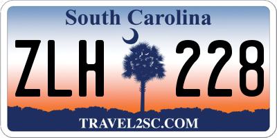 SC license plate ZLH228