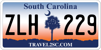SC license plate ZLH229