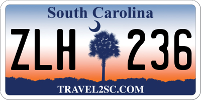 SC license plate ZLH236