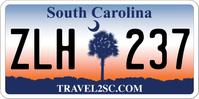 SC license plate ZLH237