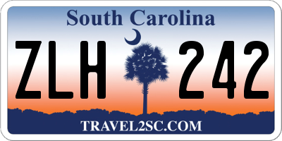 SC license plate ZLH242