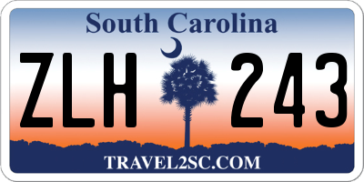 SC license plate ZLH243