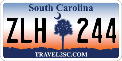 SC license plate ZLH244