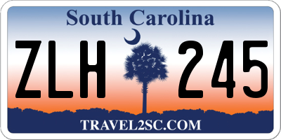 SC license plate ZLH245