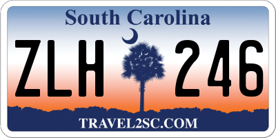 SC license plate ZLH246