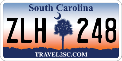 SC license plate ZLH248